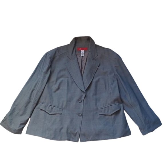 Anne Klein Wool Blend Gray Blazer- Sz. 22W - Picture 1 of 11